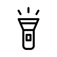 Flashlight Icon Vector Symbol Design Illustration