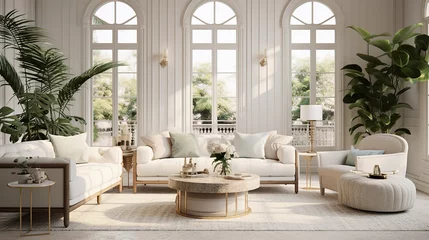 Fotobehang Modern trendy living room interior design  © Faisal