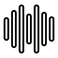 sound waves line icon