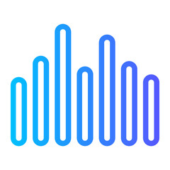 music wave gradient icon