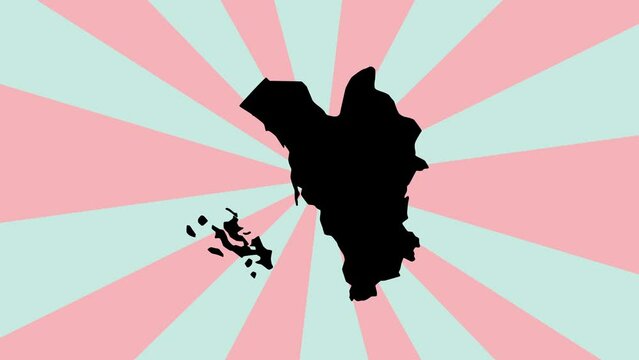 map of Jazan in saudi arabia with rotating background