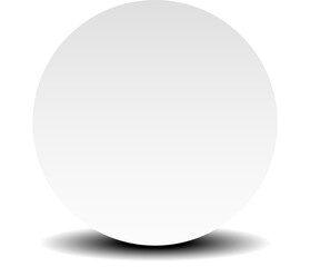 White paper circle and shadow, labels, banners, icons