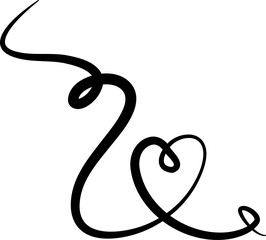 Heart continuous line drawing, love, romance, wedding