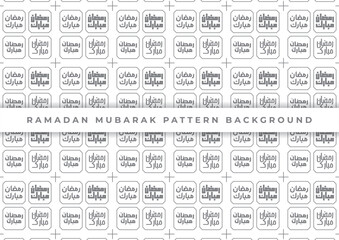 colorful ramadan mubarak arabic seamless pattern background design