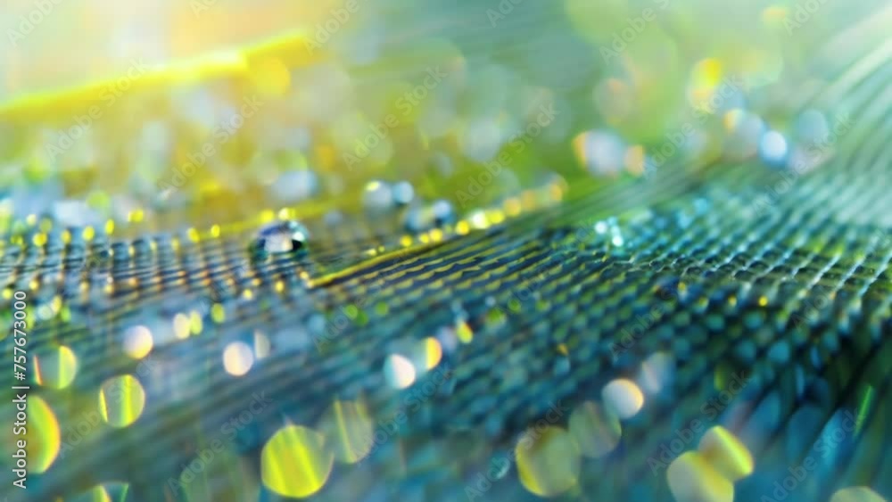 Poster a finely magnified image of a single pixel on the smart glass panel with the electrical current visi