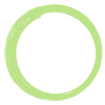 Cartoon sketchy green circle round