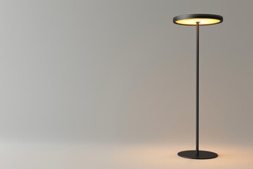 3D Render of a stylish floor lamp, illuminating any room with ambient light and modern design, on isolated white background, Generative AI