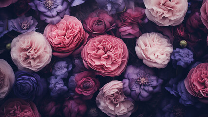 Gorgeous flowers on a dark-colored background