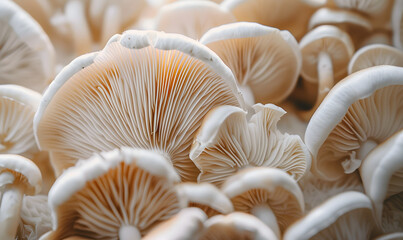 a close up of beautiful mushrooms, Generative AI  - obrazy, fototapety, plakaty
