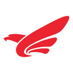 Eagle logo vector. Eagle wing flight logo. Hawk shield wings icon. Flying bird emblem. Phoenix Vector illustration
