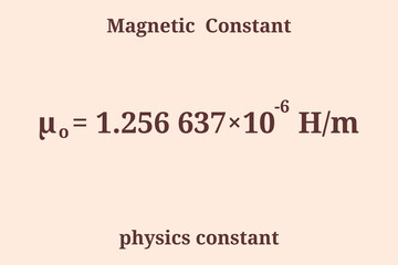 Magnetic Constant. Physics constant. Education. Science. Vector illustration.