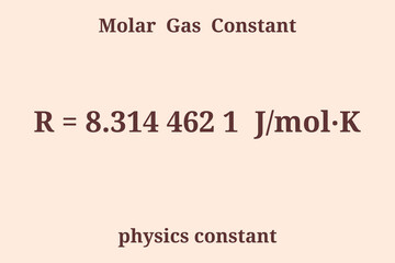 Molar Gas Constant. Physics constant. Education. Science. Vector illustration.