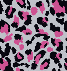 Vector pattern illustration of feline fur texture in colors.