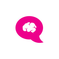 brain and letter Q logo design vector.