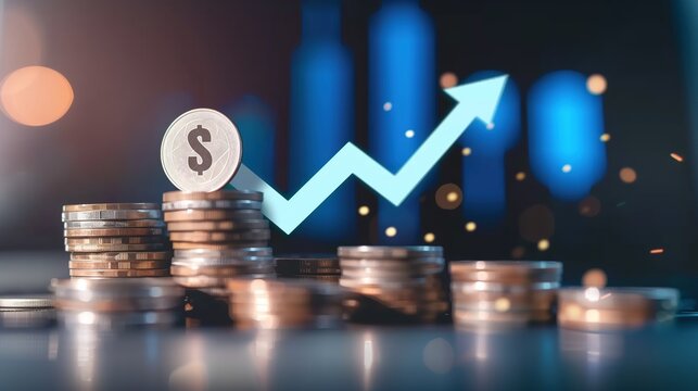 Stacked Coins and Upward Arrow: Monetary Momentum and Fiscal Elevation in the Rise of Economic Success and Wealth