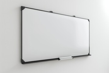 3D Render of a wall-mounted whiteboard for brainstorming and collaborative work sessions, on isolated white background, Generative AI