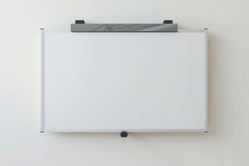 3D Render of a wall-mounted whiteboard for brainstorming and collaborative work sessions, on isolated white background, Generative AI