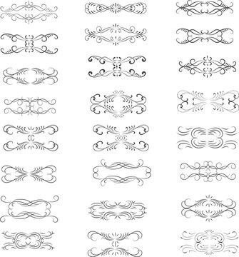 Vector illustration graphic elements for design, Swirl elements decorative illustration Free Vector