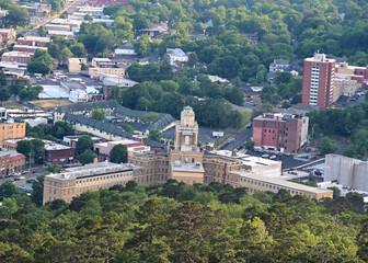 Aerial View of Hot Springs Arkansas with Forest