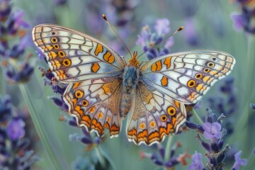 Butterfly on the lavender bush