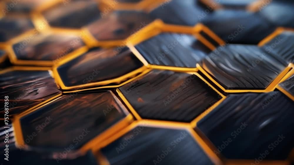 Poster a detailed shot of an origamiinspired prototype of a portable and compact solar panel showing how th