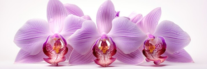 Purple Orchid Flower isolated on white background