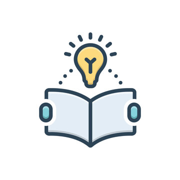 Color illustration icon for theory