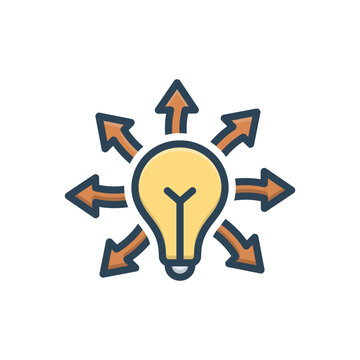 Color illustration icon for versatile idea