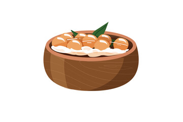 A Serving Of Candil Porridge In A Wooden Bowl |  Appetizer During Ramadan