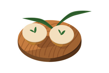 Apem Cake Is A Popular Indonesian Dish Garnished With Pandan Leaves | Appetizer During Ramadan 