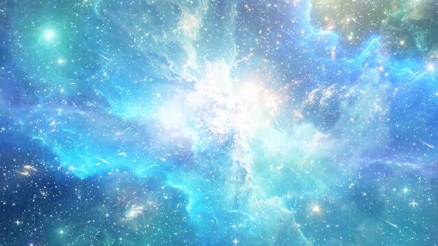 the small magellanic cloud galaxy exploration. seamless looping overlay 4k virtual video animation background