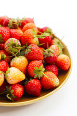 Fresh strawberry on white background