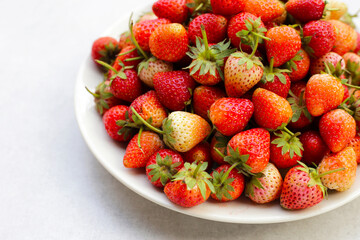 Fresh strawberry on white background