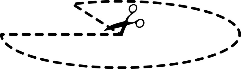 Cutting scissors set circle shape