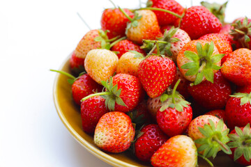 Fresh strawberry on white background