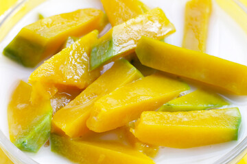 Sweet pumpkin in coconut milk