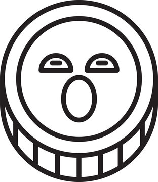 recommend clip art: Yawn Coin Emoticon Line Art
                    