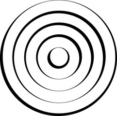 Circle concentric pattern. Geometric vortex ring shape
