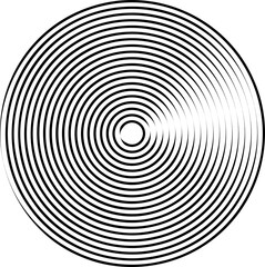 Circle concentric pattern. Geometric vortex ring shape