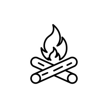recommend clip art: Bonfire Vector Line Icon Illustration.
