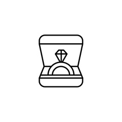 Ring Vector Line Icon illustration.