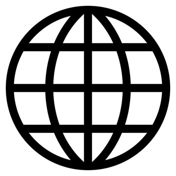 Globe earth vector icon. Web image, website, homepage icon set. Internet globe line art icon for apps and websites. Earth globe icon.