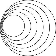 Circle line dynamic geometric, logo, icon