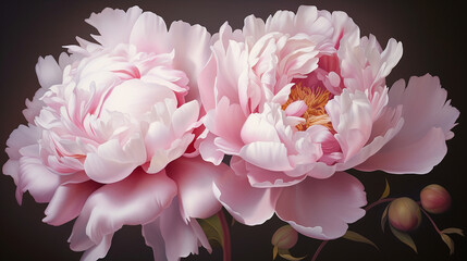 A  radiant pink and white peony