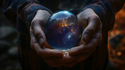 An orb that contains the universe, held in the palm of my hands