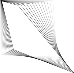 Square blended lines border design template. Gradient frames