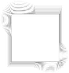 Square blended lines border design template. Gradient frames