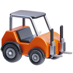 forklift 3D Illustration