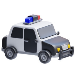 police car 3D Illustration