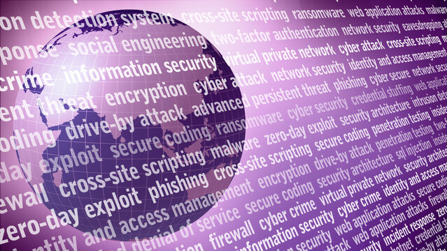 Security and cybercrime safeguarding world globe through secure transactions and virtual private networks